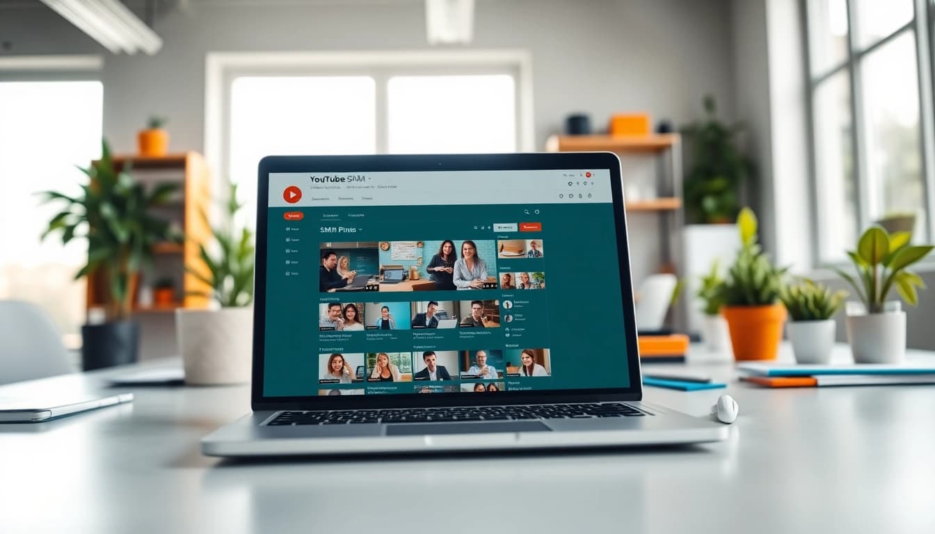 Enhance your strategy with a visually engaging YouTube SMM panel interface.