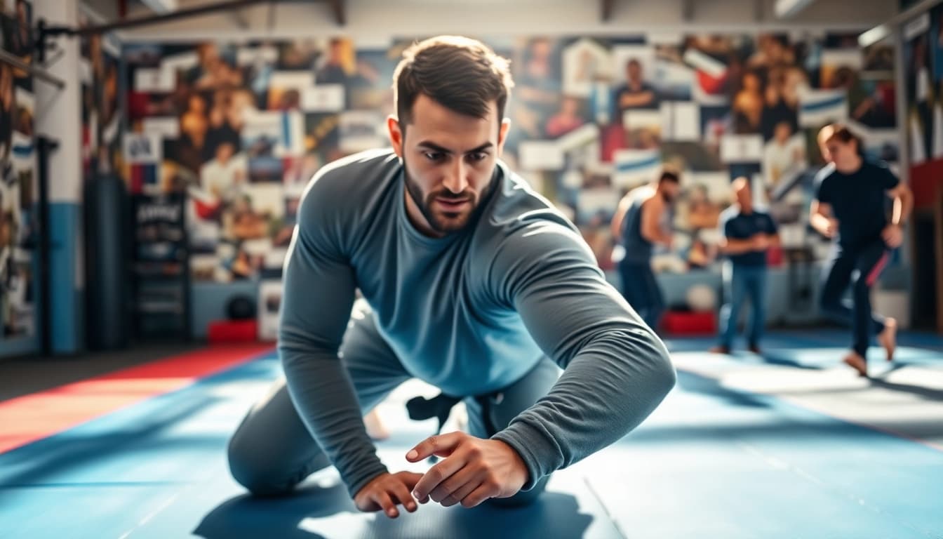 Martial artist showcasing BJJ Rash Guards in action, highlighting durability and performance.
