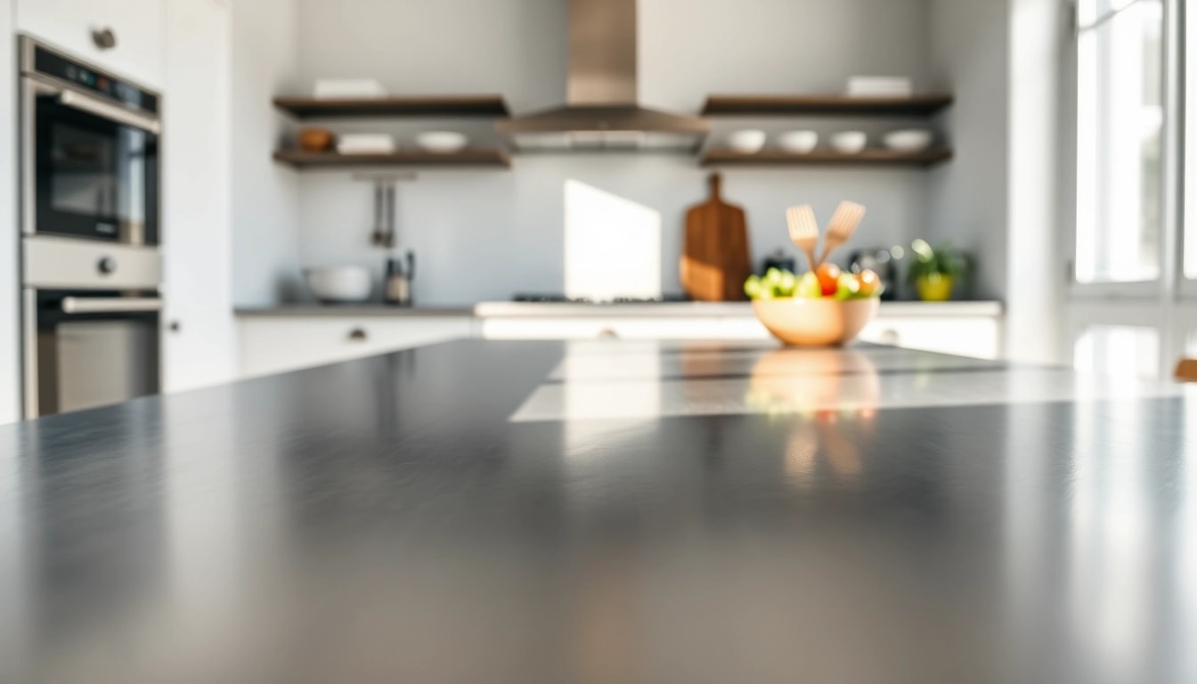 Admire this sleek steel table for kitchen highlighting its modern design and practical use.