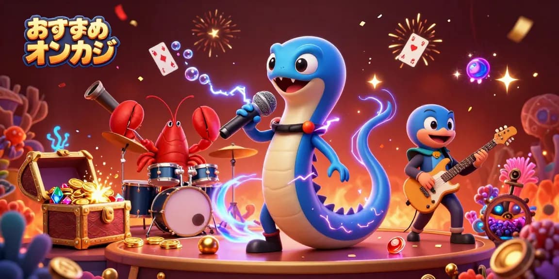 おすすめオンカジのライブカジノで楽しいひと時を演出するアニメの海の生き物たち。
