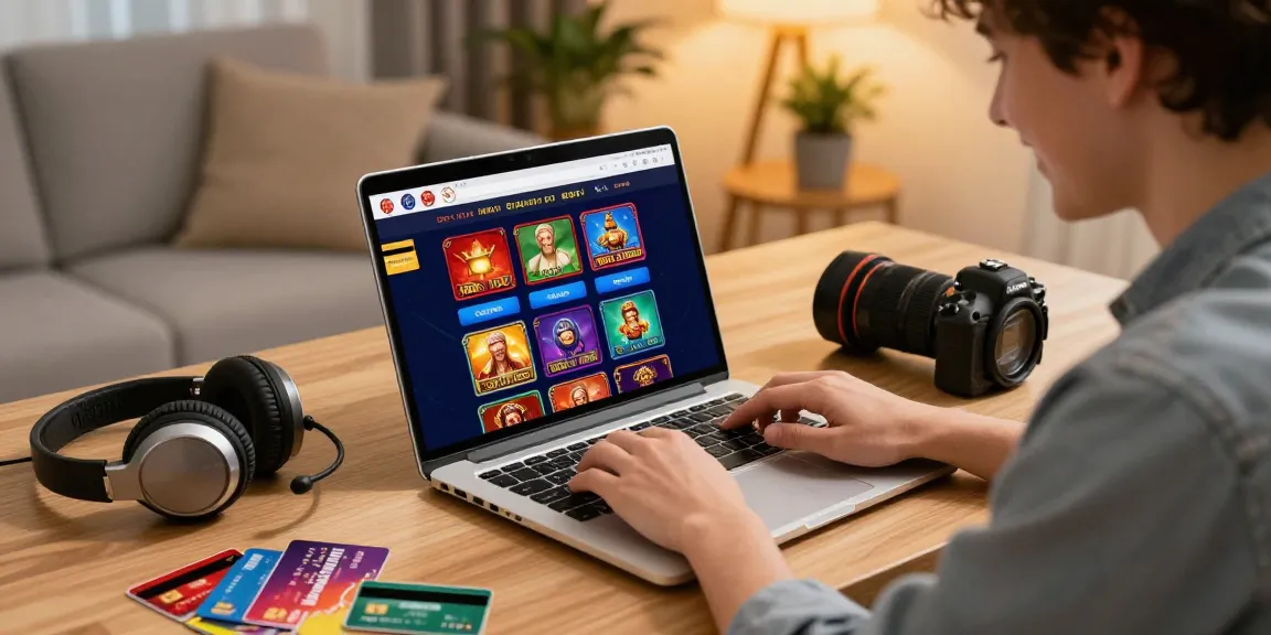 Engaging gameplay experience at online casinos that accept credit cards in a cozy home setting.