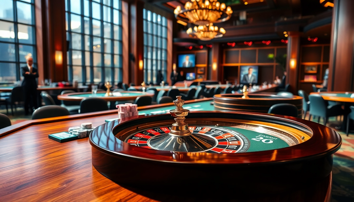 Erleben Sie mit casino-spiele de aufregende Casino-Spiele an einem brillant beleuchteten Tisch.