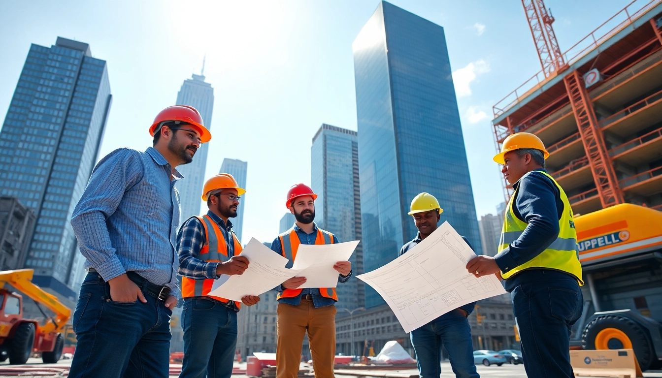 Manhattan Commercial General Contractor team overseeing a construction project in the city.