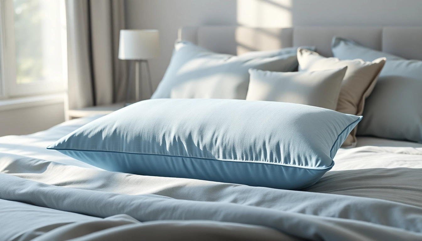 Enhance your comfort with a plush breeze pillow surrounded by serene bedroom decor.