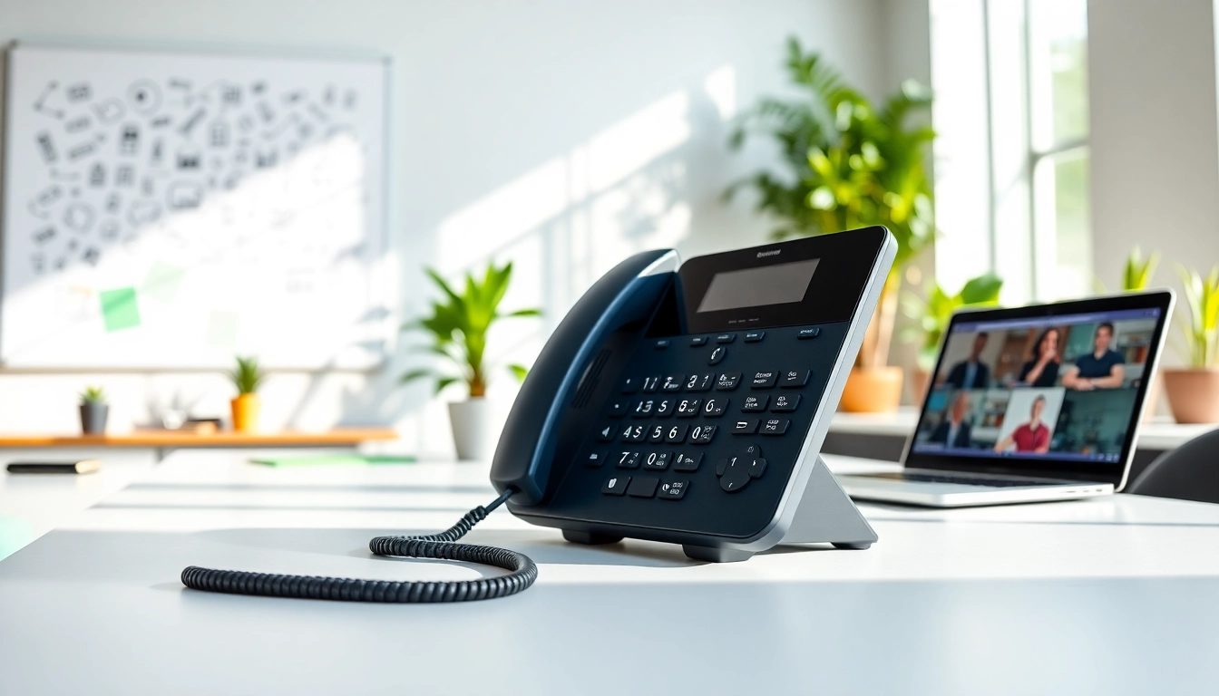 Enhance communication efficiency with a small business VoIP phone system in a modern office.