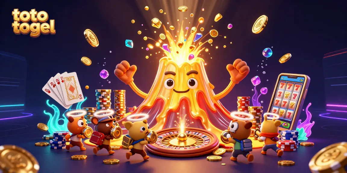 Win big on toto togel with a dynamic 3D illustration showcasing vibrant casino elements.