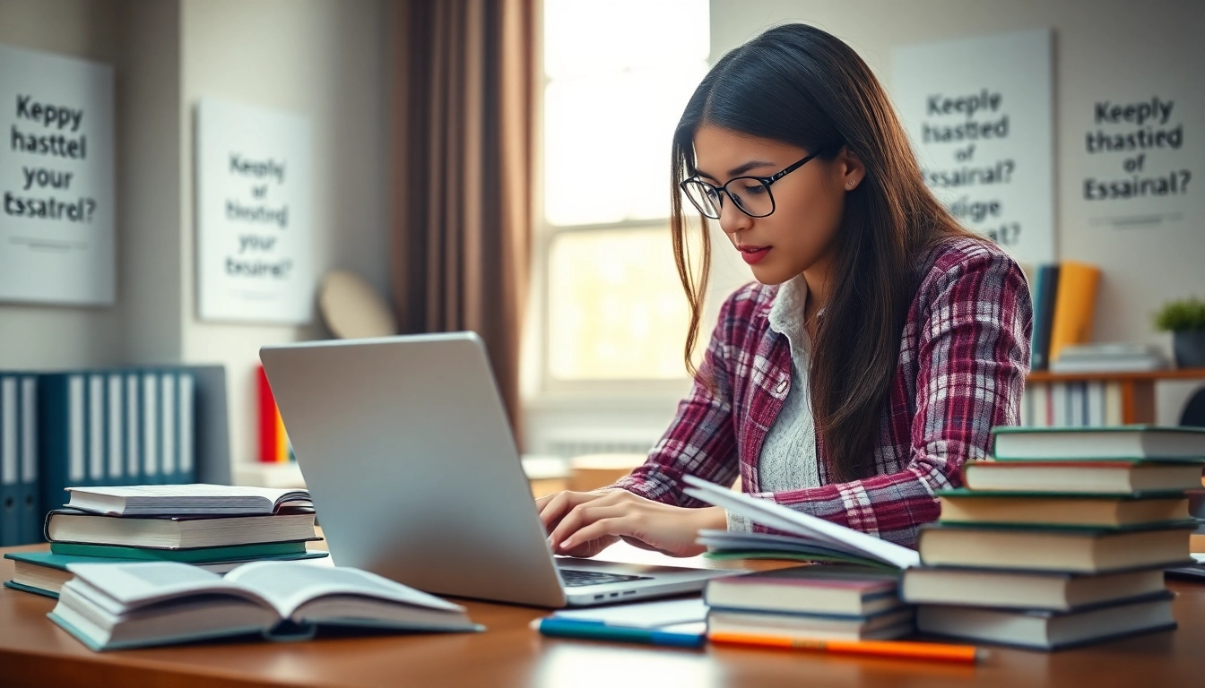Student studying with resources for Exam help service in a productive, well-lit setting.