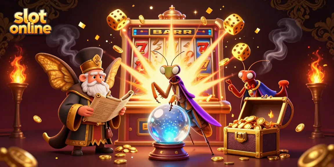 Experience the thrill of slot online games with dynamic visuals of fortune tellers and jackpots.