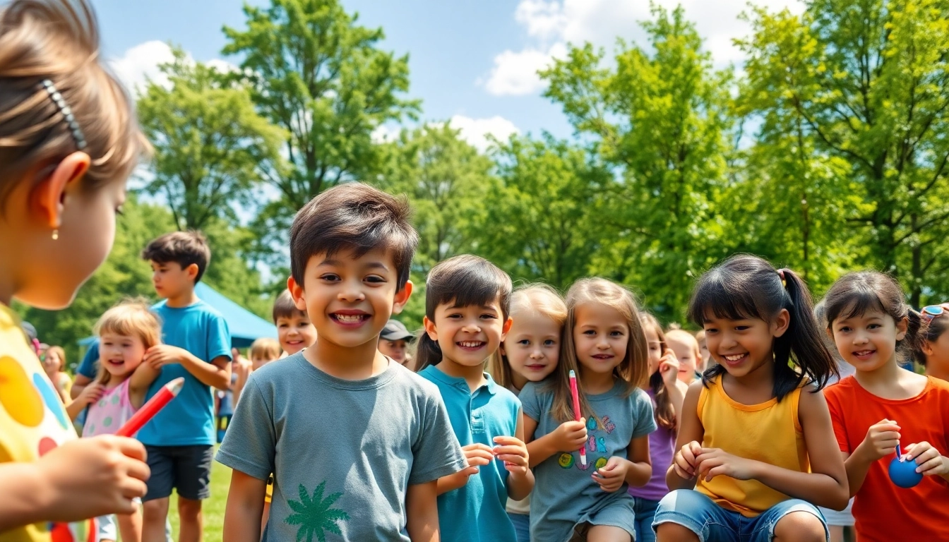 Exciting summer kids camp experience with children engaging in fun outdoor activities.