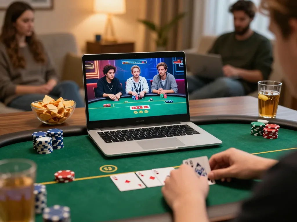 Participating in an exciting poker game on Paris888, showcasing strategic betting actions with detailed cards
