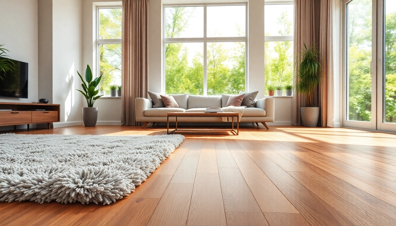 Enhance your space with lvp flooring in a stylish, sunlit living room.