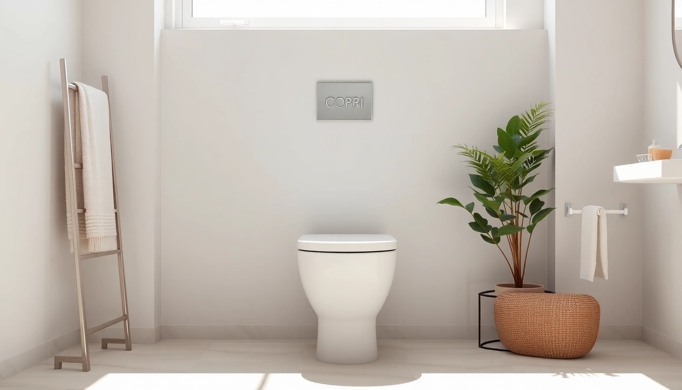 Installazione di un copri wc elegante in un bagno moderno con accessori coordinati.