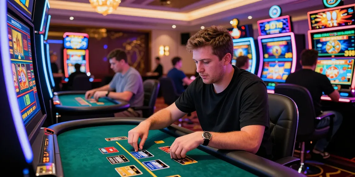 Exciting online casinos that accept credit cards with players engaged in vibrant gameplay and digital displays.