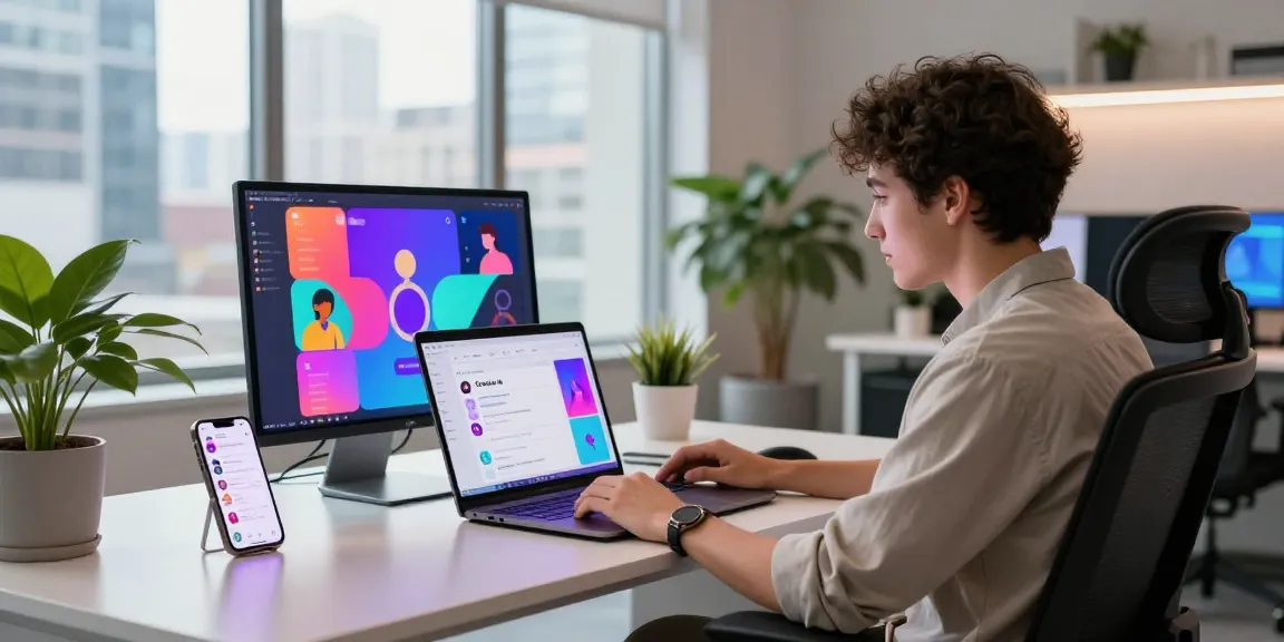 Crushon AI vibrant interaction in a modern tech workspace.