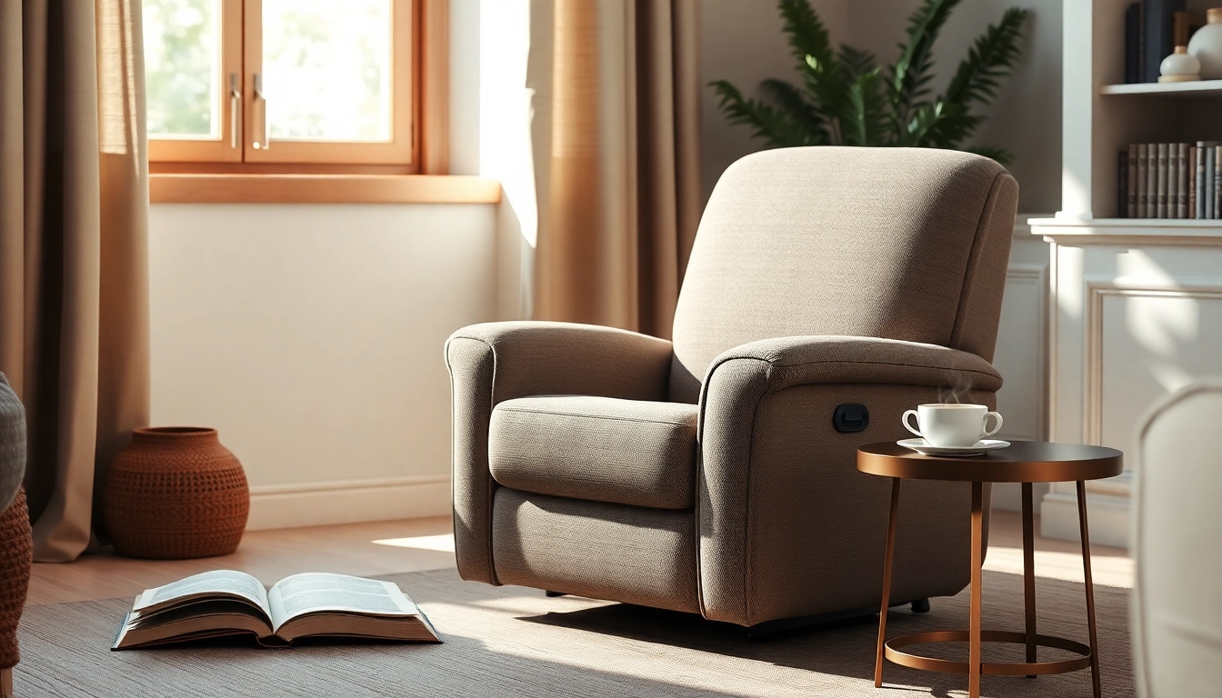 Relaxing in a reclining lift chair with heat and massage, surrounded by a cozy living room environment.