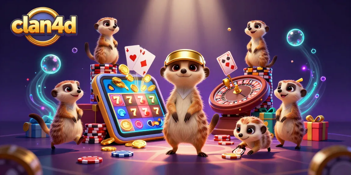 Experience the thrilling world of clan4d with lively meerkats running a vibrant casino operation.