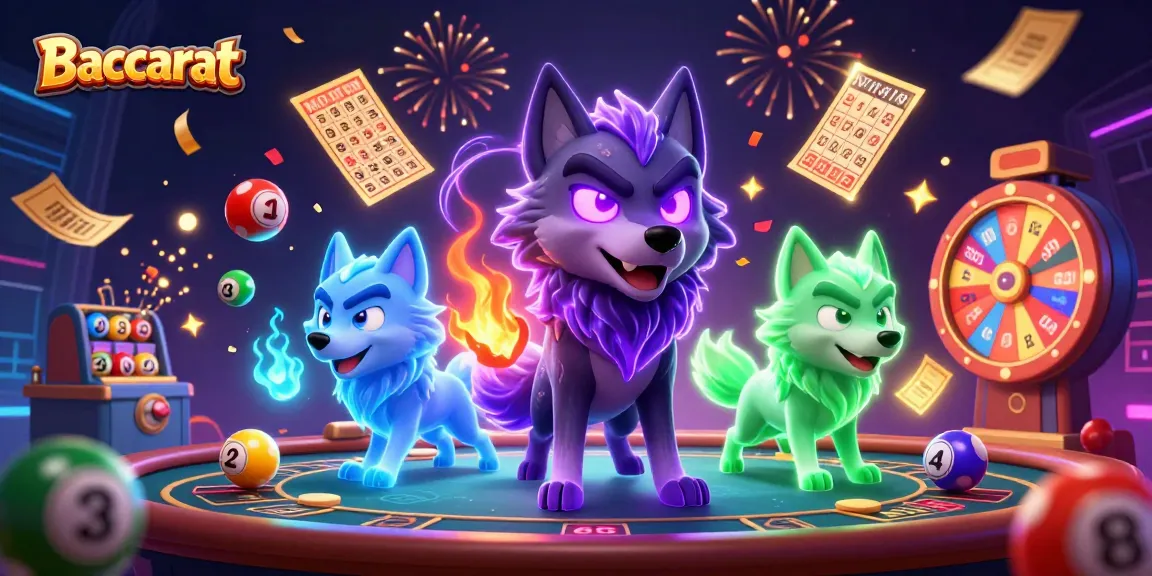 Baccarat game scene featuring ghostly wolves and vibrant casino elements for immersive play