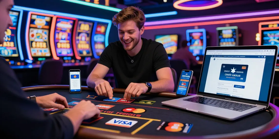 Engaging player at live dealer game in vibrant credit card casinos UK atmosphere.