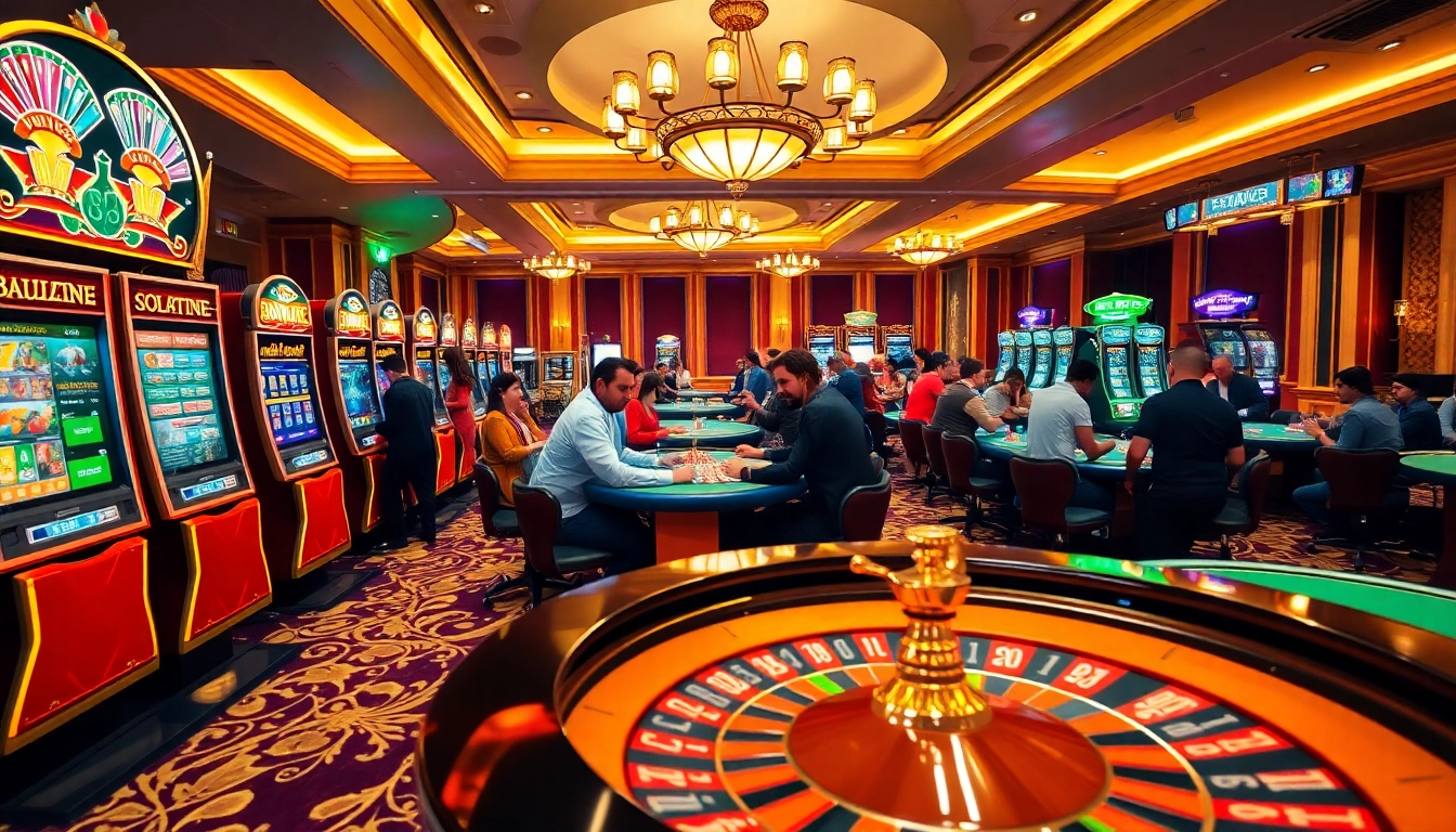 Découvrez l'excitation du meilleur casino en ligne avec des machines à sous vibrantes et des joueurs enthousiastes.