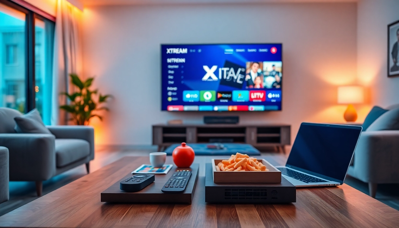 Engaging xtream iptv interface displayed in a stylish digital streaming setup.
