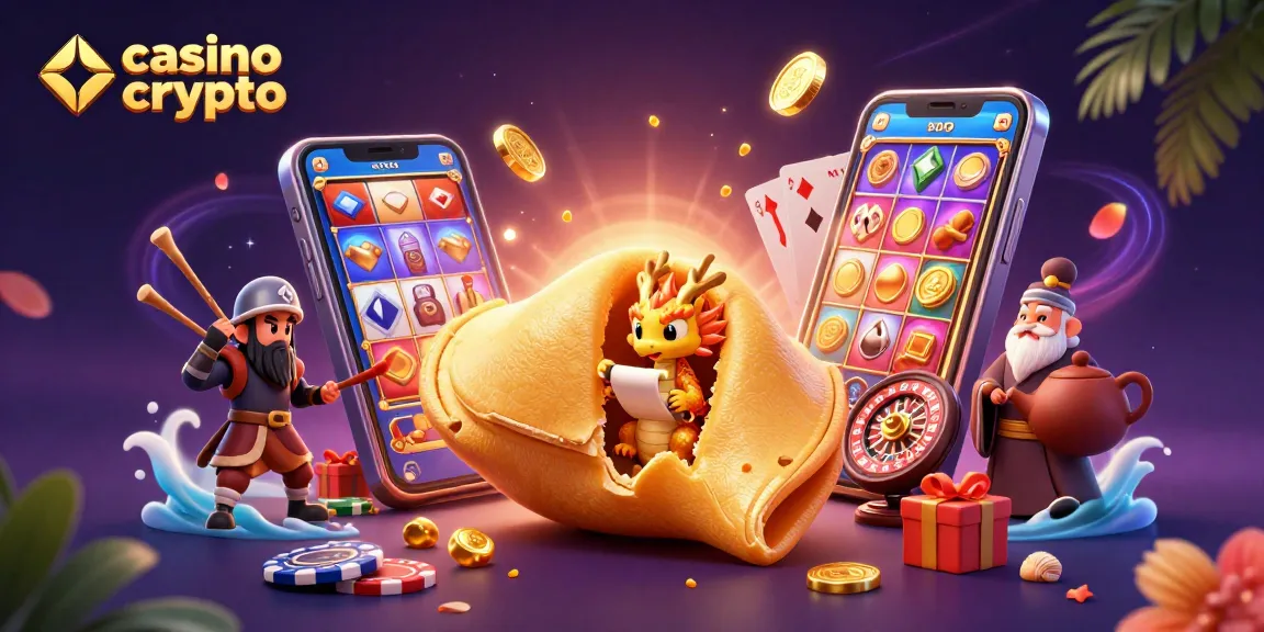 Vinci nel casino crypto con un’illustrazione vivace che mostra un drago e simboli d’azzardo.