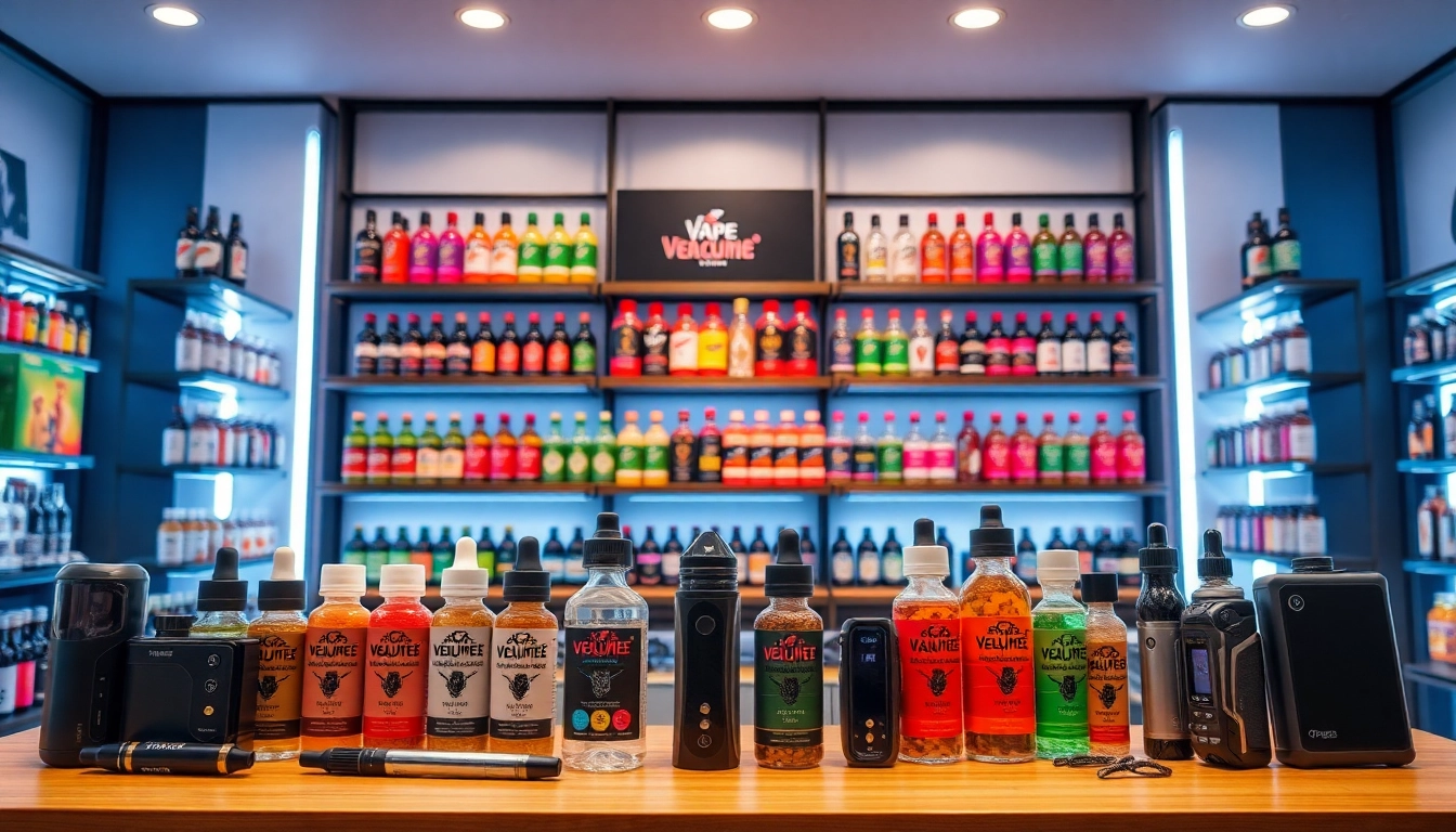 Browse diverse offerings at Vape Juice Depot, featuring colorful vape juices and accessories.
