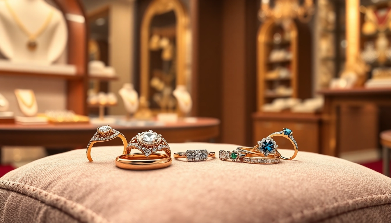 Stunning promise rings showcased on a velvet cushion highlighting their unique features.