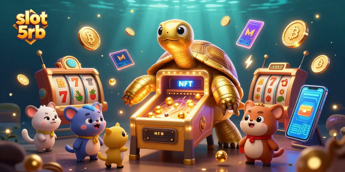 Experience the thrill of slot 5rb with a dynamic scene of vibrant slot machines and characters!