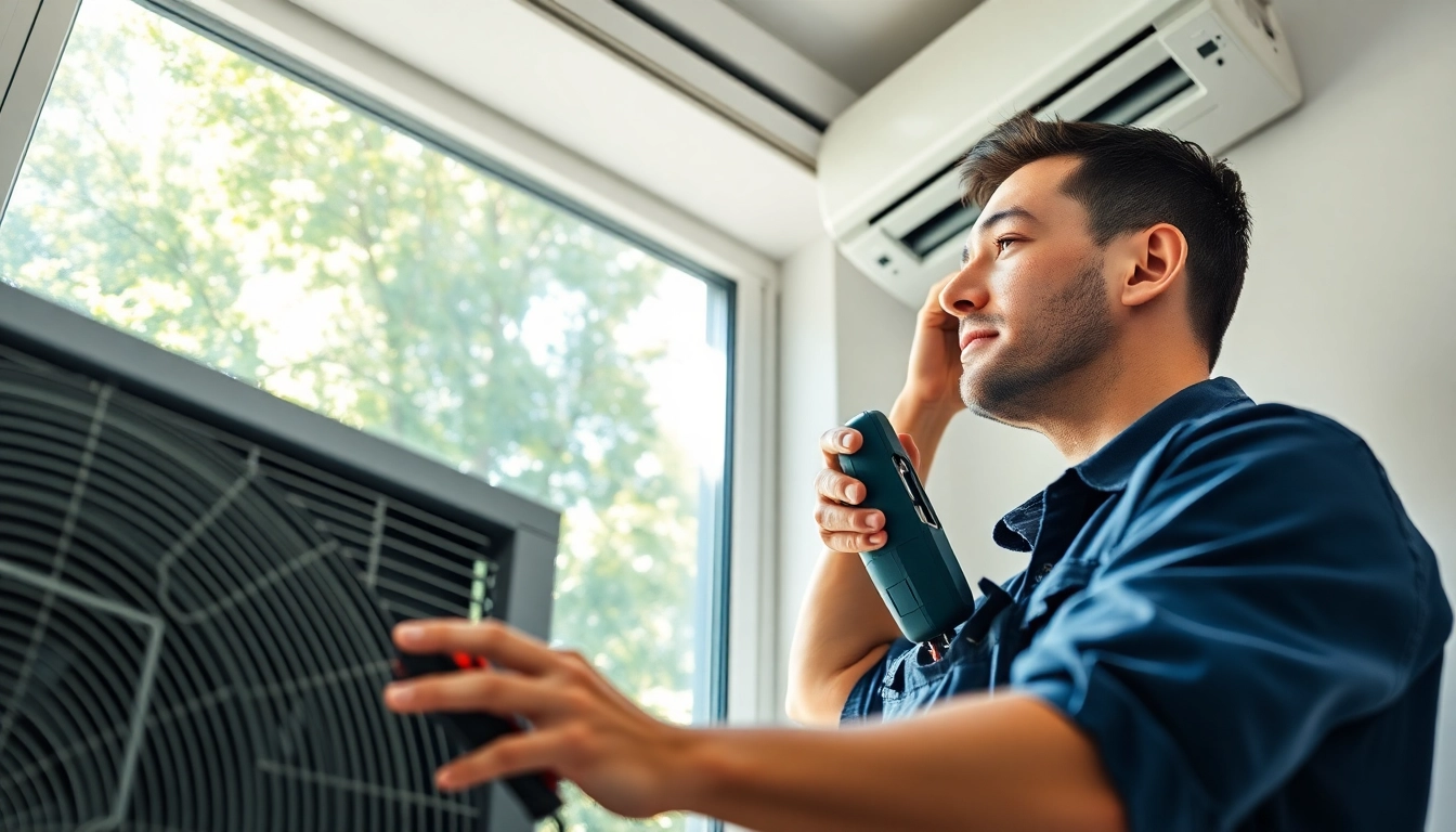 Expert technician performing HVAC Repair Tampa in a bright, modern home setting.