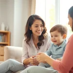 Understanding Nanny visa cost Dubai through caregiver and child play session.
