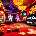 Experience the thrill of roulette at okfun.com, a vibrant casino featuring spinning wheels and poker tables.