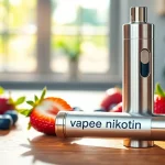 Genießen Sie Freude mit vape ohne nikotin, präsentiert in einem einladenden Naturszenario.