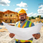 New Jersey General Contractor supervising a bustling construction site, embodying leadership and expertise.