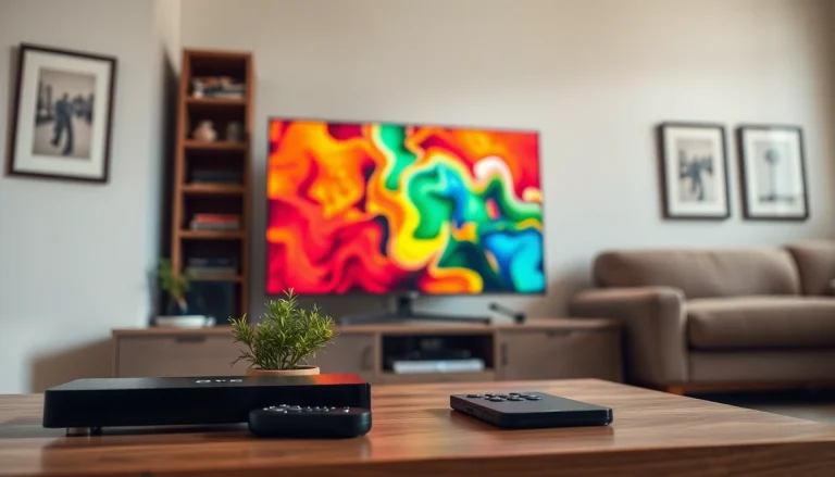 Enjoying iron tv pro on a modern entertainment setup with inviting decor.