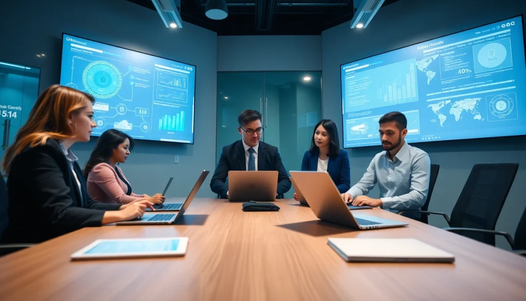 Data Breach Prevention Tampa professionals collaborating on cybersecurity strategies in a modern office setting.