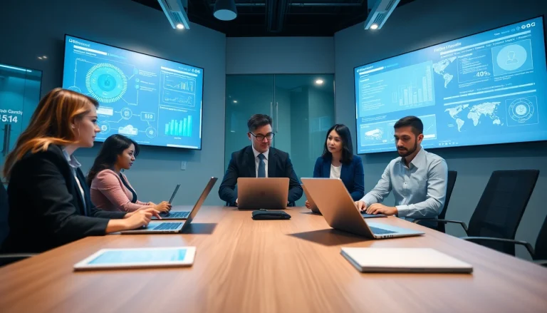 Data Breach Prevention Tampa professionals collaborating on cybersecurity strategies in a modern office setting.