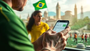 Discover the best sports betting sites for Brazil with an engaging scene depicting Brazilian sports culture.