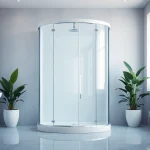 Erleben Sie die sonni Duschkabine in einem modernen Badezimmer mit eleganten Akzenten und natürlichem Licht.