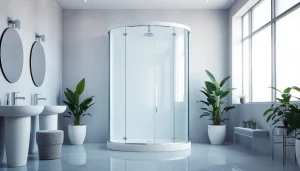 Erleben Sie die sonni Duschkabine in einem modernen Badezimmer mit eleganten Akzenten und natürlichem Licht.