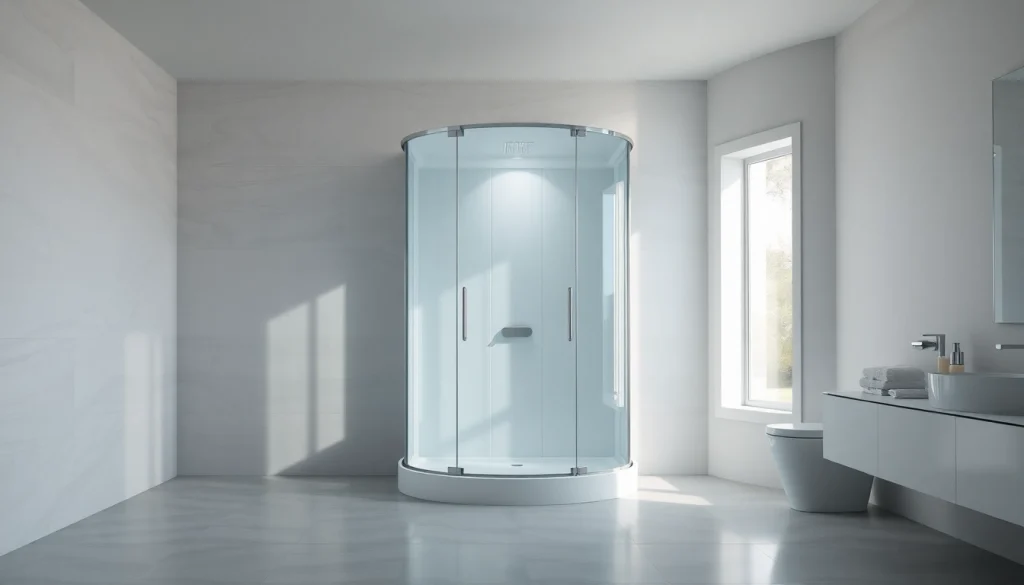 Genießen Sie die elegante sonni Duschkabine mit modernem Design in einem hellen Badezimmer.