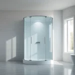 Genießen Sie die elegante sonni Duschkabine mit modernem Design in einem hellen Badezimmer.