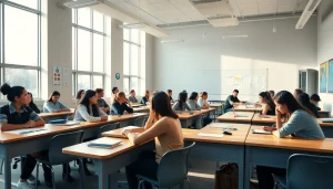 Engaged students in a classroom setting showcasing Education through collaborative learning.