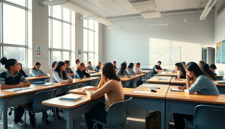 Engaged students in a classroom setting showcasing Education through collaborative learning.