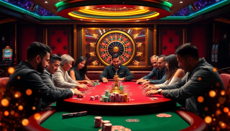 Players enjoying high-stakes poker at XX88 Boats casino, with chips and cards organized for thrilling action.