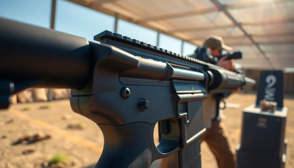 Elevate your shooting experience with a forced reset trigger AR 15, showcasing precision design in action.