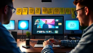 Trending motivation tutorial depicted in a modern workspace with inspiring visuals.