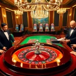 Excited players engage in high-stakes roulette at https://rr88.wales/ casino, showcasing vibrant chips and sophisticated decor.