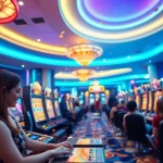 Experience the excitement of hoki138 pro in a vibrant online gaming casino setting filled with animated slot games.