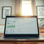 Calculate macronutrients effectively using a sleek macro calculator interface in a home office setting.