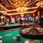 Experience the excitement of gaming at vuabai9 with roulette tables and poker chips.